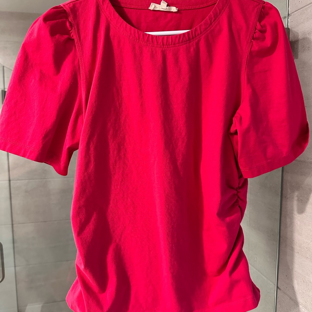 Madewell Red Short Sleeve Crewneck Tee - Picture 2 of 3